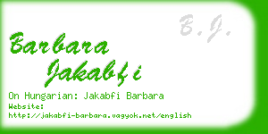 barbara jakabfi business card